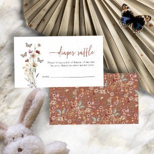 Carte D'accompagnement Tombola de couches Terracotta Wildflower