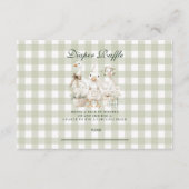 Carte D'accompagnement Tombola de la sage gingham pour bébé (Devant)