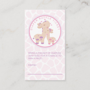 Carte D'accompagnement Tombola douce de couche-culotte de baby shower de