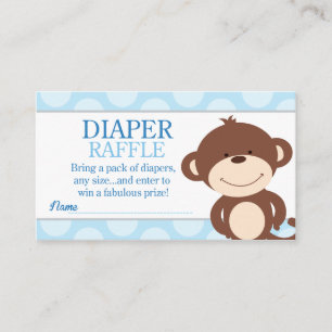 Carte D'accompagnement Tombola mignonne de couche-culotte de baby shower