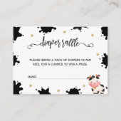 Carte D'accompagnement tombole de la couche d'aquarelle de vache (Devant)