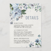 Carte D'accompagnement Tons de gris bleu foncé hiver Mariage rustique (Devant)
