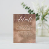 Carte D'accompagnement Tons Terres Aquarelle Élégante Détails de mariage (Debout devant)