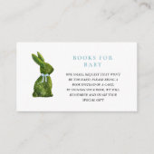 Carte D'accompagnement Topiary Bunny Rabbit Boy Baby shower book request (Devant)
