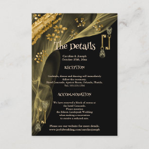 Carte D'accompagnement Touches d'or crâne éffrayant d'Halloween