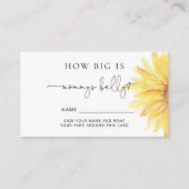 Carte D'accompagnement Tournesol d'aquarelle de la taille du ventre de ma (Devant)