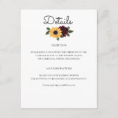 Carte D'accompagnement Tournesol et Mariage russe Rose (Devant)