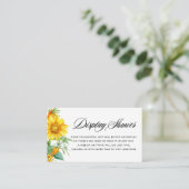 Carte D'accompagnement Tournesol Jaune et Époux de Mer Écran douche (Debout devant)