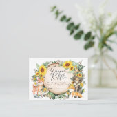 Carte D'accompagnement Tournesol Vert Bois Animaux Plongeurs Raffin (Debout devant)