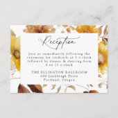 Carte D'accompagnement Tournesols d'automne rustiques et réception Fleur (Devant)