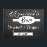Carte D'accompagnement Tout ce dont vous avez besoin est Love Chalkboard<br><div class="desc">Tout Ce Dont Vous Avez Besoin Est Love Chalkboard Mariage Collection - Cartes Détail.</div>