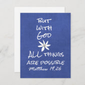 Carte D'accompagnement Tout est possible Bible Verse (Devant / Derrière)