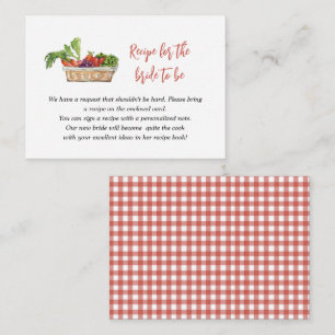 Carte D'accompagnement Tout juste hors du marché Demande de recette pour