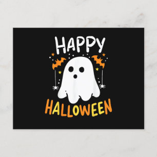 Carte D'accompagnement Tracer Ou Traiter Le Fantôme D'Halloween