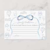 Carte D'accompagnement Traditions familiales Toile Bleue De Jouy (Devant)