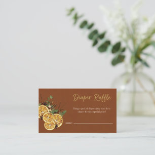 Carte D'accompagnement Tranches d'orange séchées Cannelle Tombée Tirelire
