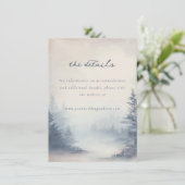 Carte D'accompagnement Tranquil Blue Watercolor Forest (Debout devant)