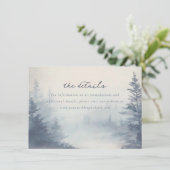 Carte D'accompagnement Tranquil Blue Watercolor Forest Scene (Debout devant)