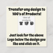 Carte D'accompagnement Transférer les informations de conception (Devant)