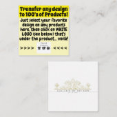 Carte D'accompagnement Transférer les informations de conception - (Devant / Derrière)