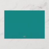 Carte D'accompagnement Transformative Teal Modern Contemporary Wedding (Dos)