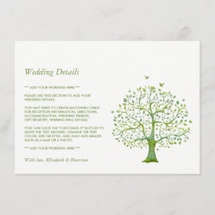 Carte D'accompagnement Tree of Life, Elegant Wedding Détail