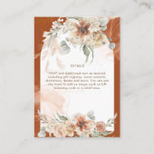 Carte D'accompagnement Trending Terracotta Pampas Grass Mariage (Dos)