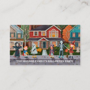 Carte D'accompagnement Trick ou traitement, Halloween Party Ticket Invita