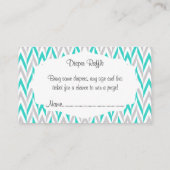 Carte D'accompagnement Tricolore Baby shower Eléphant Turquoise (Dos)