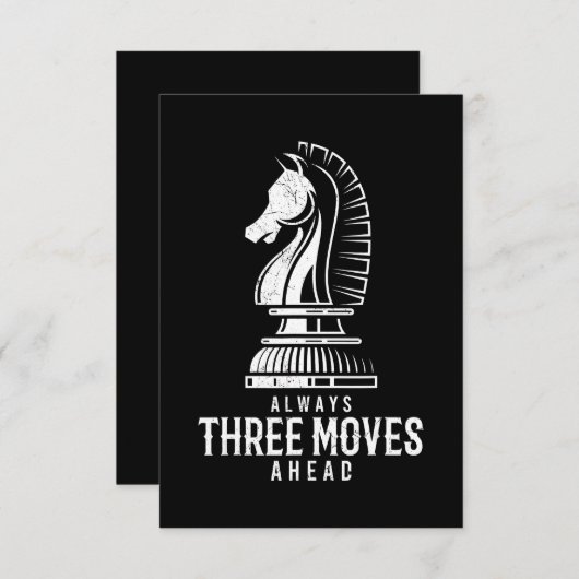 Carte D'accompagnement Trois Déplacements Devant I Chess Matt Jeu Jeu Jeu (Devant / Derrière)