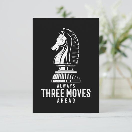 Carte D'accompagnement Trois Déplacements Devant I Chess Matt Jeu Jeu Jeu (Debout devant)