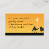 Carte D'accompagnement Trois Etoile Hommes Sages de Bethléem Noël (Dos)