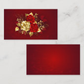 Carte D'accompagnement Trois Roses de bijoux (Devant / Derrière)