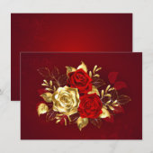 Carte D'accompagnement Trois Roses de bijoux (Devant / Derrière)