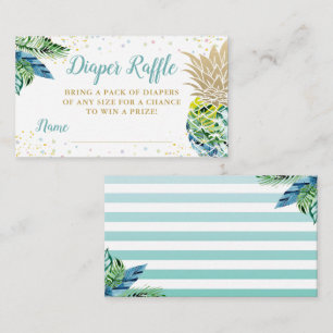 Carte D'accompagnement Tropical Ananas Beach Baby shower Déchets Raffle