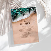 Carte D'accompagnement Tropical Beach Destination Détails du mariage