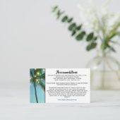 Carte D'accompagnement Tropical Beach Lights Ombre Mariage Hébergements (Debout devant)