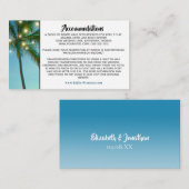 Carte D'accompagnement Tropical Beach Lights Ombre Mariage Hébergements (Devant / Derrière)