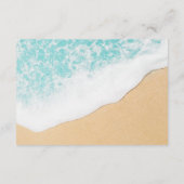 Carte D'accompagnement Tropical Beach Palm String Lights Wedding Details (Dos)