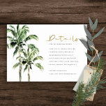 Carte D'accompagnement Tropical Beach Palm Trees Rustic Mariage Détail<br><div class="desc">Pour toute autre personnalisation ou tout autre élément correspondant,  n'hésitez pas à me contacter à l'adresse yellowfebstudio@gmail.com</div>