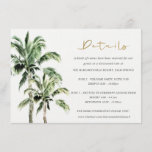 Carte D'accompagnement Tropical Beach Palm Trees Rustic Mariage Détail<br><div class="desc">Pour toute autre personnalisation ou tout autre élément correspondant,  n'hésitez pas à me contacter à l'adresse yellowfebstudio@gmail.com</div>