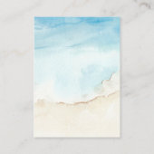 Carte D'accompagnement Tropical Beach Sea Ocean QR Code Détails Mariage (Dos)