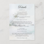 Carte D'accompagnement Tropical Beach Watercolor Wedding Details Card (Devant)