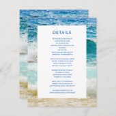 Carte D'accompagnement Tropical Beach Wedding Détails (Devant / Derrière)