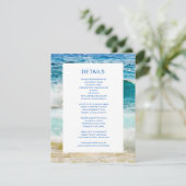 Carte D'accompagnement Tropical Beach Wedding Détails (Debout devant)