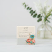 Carte D'accompagnement Tropical Blues & Greens Eco-friendly Plage RSVP (Debout devant)