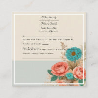 Tropical Blues & Greens Eco-friendly Plage RSVP
