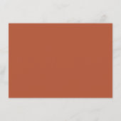 Carte D'accompagnement Tropical Boho Rust Détails du Mariage (Dos)