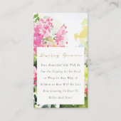 Carte D'accompagnement Tropical Bougainvillea Dsplay Douche Bébé Shower (Devant)