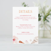 Carte D'accompagnement Tropical Destination Wedding Details (Debout devant)
